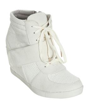 Wetseal Zeeker Wedge Sneaker White  Size 9